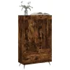 Füstös tölgy színű szerelt fa magasszekrény 69,5 x 31 x 115 cm