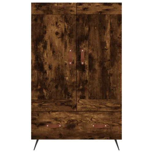 Füstös tölgy színű szerelt fa magasszekrény 69,5 x 31 x 115 cm