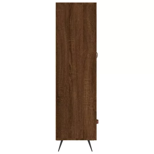 Barna tölgyszínű szerelt fa magasszekrény 69,5 x 31 x 115 cm