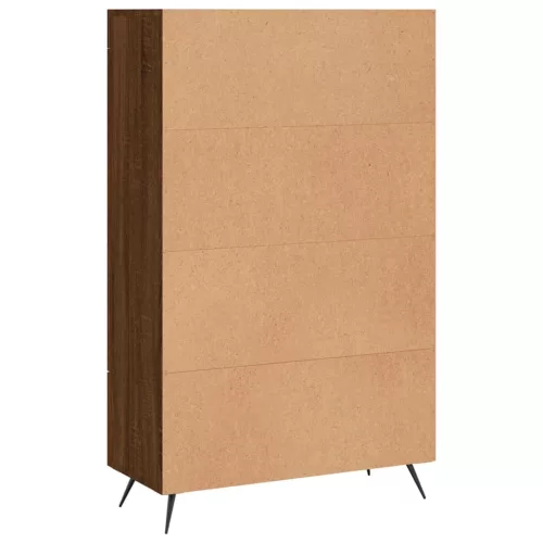 Barna tölgyszínű szerelt fa magasszekrény 69,5 x 31 x 115 cm