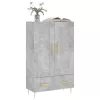 Betonszürke szerelt fa magasszekrény 69,5 x 31 x 115 cm