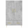 Betonszürke szerelt fa magasszekrény 69,5 x 31 x 115 cm