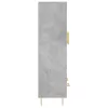 Betonszürke szerelt fa magasszekrény 69,5 x 31 x 115 cm
