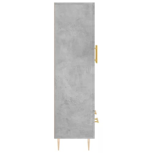 Betonszürke szerelt fa magasszekrény 69,5 x 31 x 115 cm