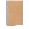 Betonszürke szerelt fa magasszekrény 69,5 x 31 x 115 cm