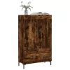 Füstös tölgy színű szerelt fa magasszekrény 69,5 x 31 x 115 cm