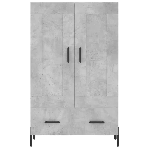 Betonszürke szerelt fa magasszekrény 69,5 x 31 x 115 cm