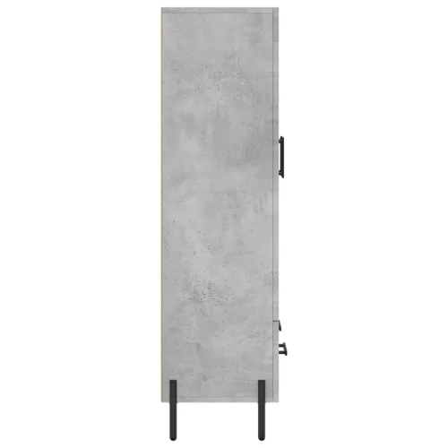 Betonszürke szerelt fa magasszekrény 69,5 x 31 x 115 cm
