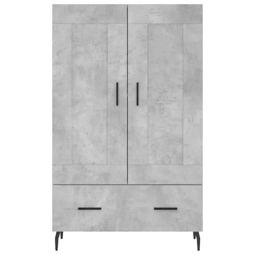 Betonszürke szerelt fa magasszekrény 69,5 x 31 x 115 cm