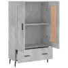 Betonszürke szerelt fa magasszekrény 69,5 x 31 x 115 cm