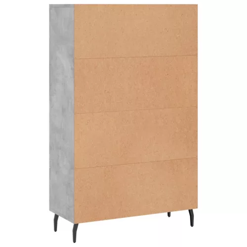 Betonszürke szerelt fa magasszekrény 69,5 x 31 x 115 cm