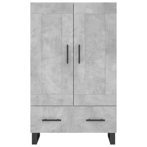Betonszürke szerelt fa magasszekrény 69,5 x 31 x 115 cm