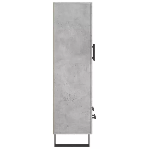 Betonszürke szerelt fa magasszekrény 69,5 x 31 x 115 cm