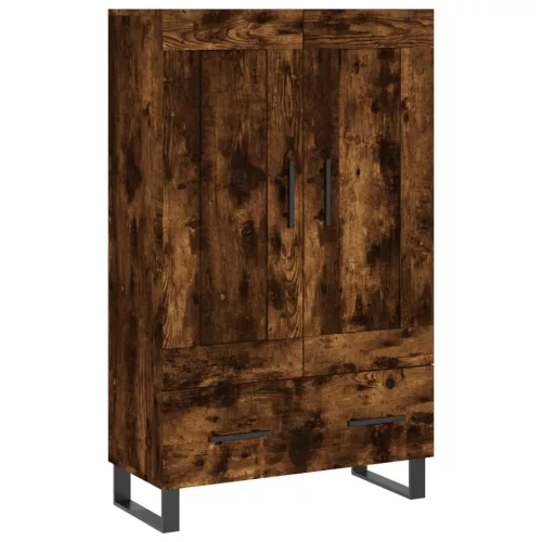 Füstös tölgy színű szerelt fa magasszekrény 69,5 x 31 x 115 cm