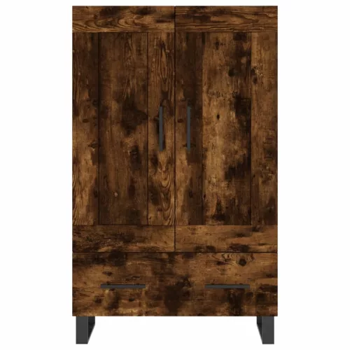 Füstös tölgy színű szerelt fa magasszekrény 69,5 x 31 x 115 cm