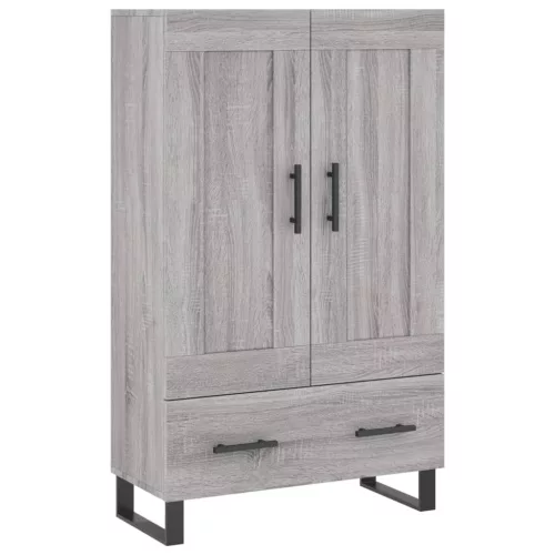 Szürke sonoma szerelt fa magasszekrény 69,5 x 31 x 115 cm