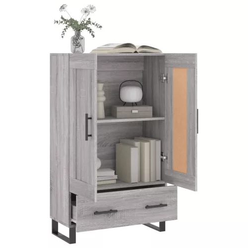 Szürke sonoma szerelt fa magasszekrény 69,5 x 31 x 115 cm