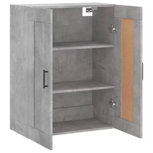 Betonszürke szerelt fa fali szekrény 69,5 x 34 x 90 cm