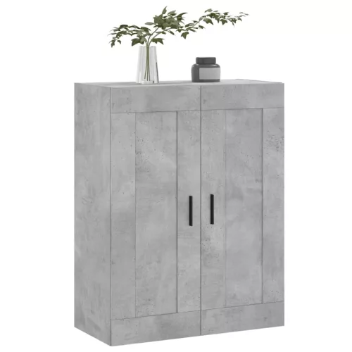 Betonszürke szerelt fa fali szekrény 69,5 x 34 x 90 cm