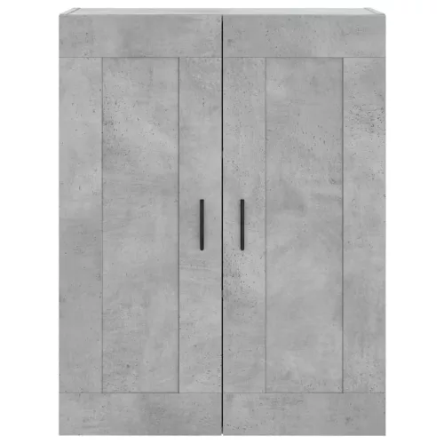 Betonszürke szerelt fa fali szekrény 69,5 x 34 x 90 cm