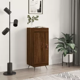  Barna tölgy színű szerelt fa tálalószekrény 34,5 x 34 x 90 cm