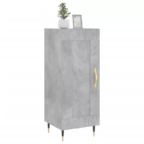 Betonszürke szerelt fa tálalószekrény 34,5 x 34 x 90 cm