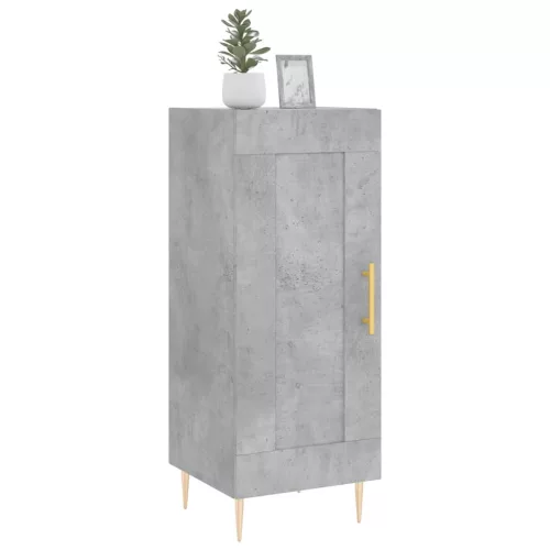 Betonszürke szerelt fa tálalószekrény 34,5 x 34 x 90 cm