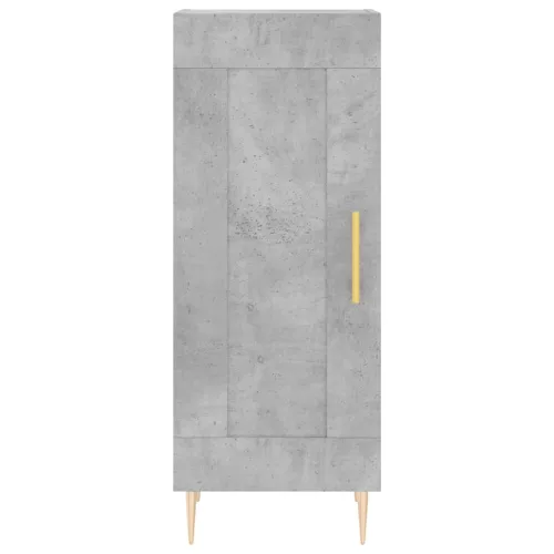 Betonszürke szerelt fa tálalószekrény 34,5 x 34 x 90 cm