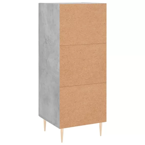 Betonszürke szerelt fa tálalószekrény 34,5 x 34 x 90 cm