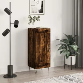   Füstös tölgy színű szerelt fa tálalószekrény 34,5 x 34 x 90 cm