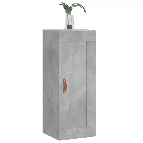 Betonszürke szerelt fa fali szekrény 34,5x34x90 cm