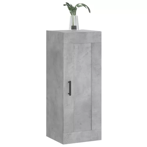 Betonszürke szerelt fa fali szekrény 34,5x34x90 cm