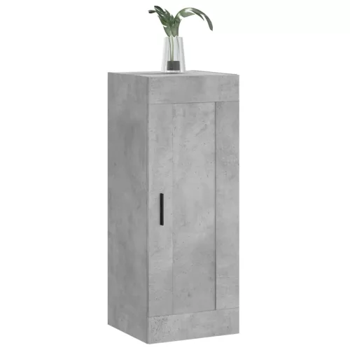 Betonszürke szerelt fa fali szekrény 34,5x34x90 cm