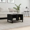 Fekete szerelt fa dohányzóasztal 60x50x36,5 cm