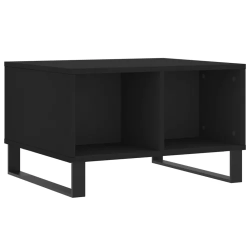 Fekete szerelt fa dohányzóasztal 60x50x36,5 cm