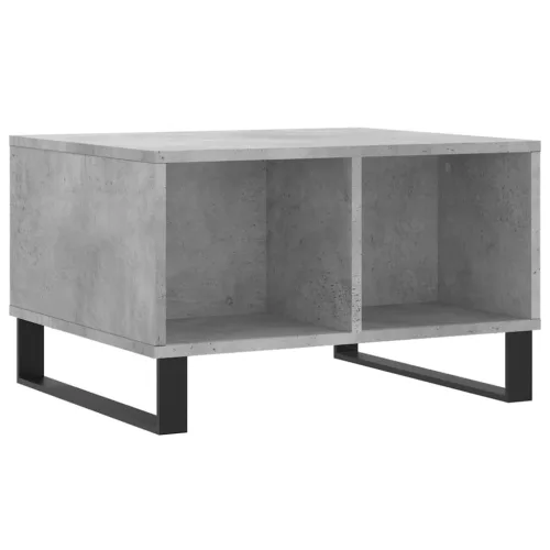 Betonszürke szerelt fa dohányzóasztal 60 x 50 x 36,5 cm