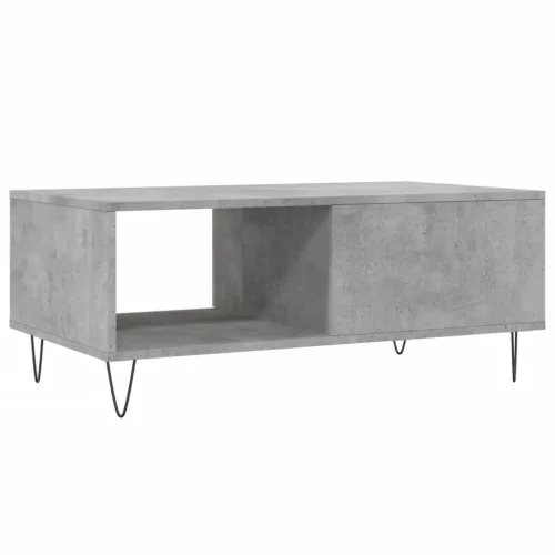 Betonszürke szerelt fa dohányzóasztal 90x50x36,5 cm