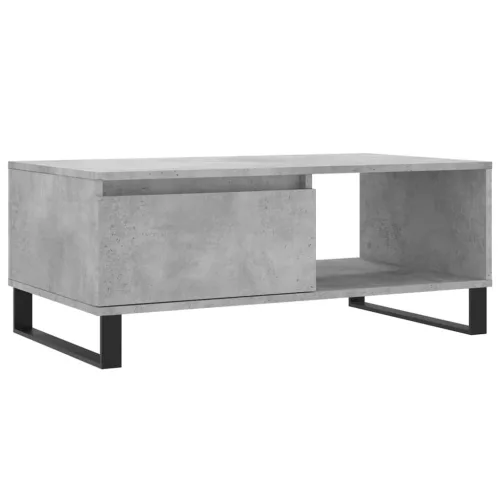 Betonszürke szerelt fa dohányzóasztal 90x50x36,5 cm
