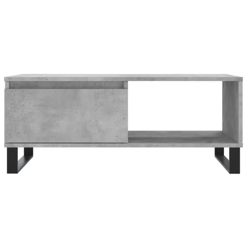Betonszürke szerelt fa dohányzóasztal 90x50x36,5 cm