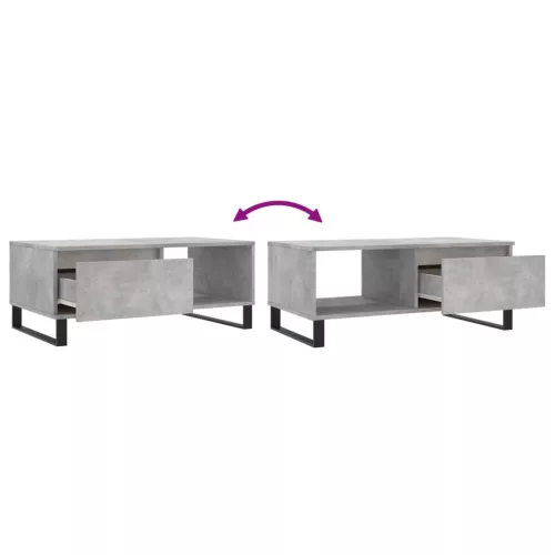Betonszürke szerelt fa dohányzóasztal 90x50x36,5 cm