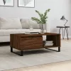 Barna tölgyszínű szerelt fa dohányzóasztal 90x50x36,5 cm