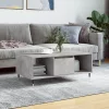Betonszürke szerelt fa dohányzóasztal 90x50x36,5 cm