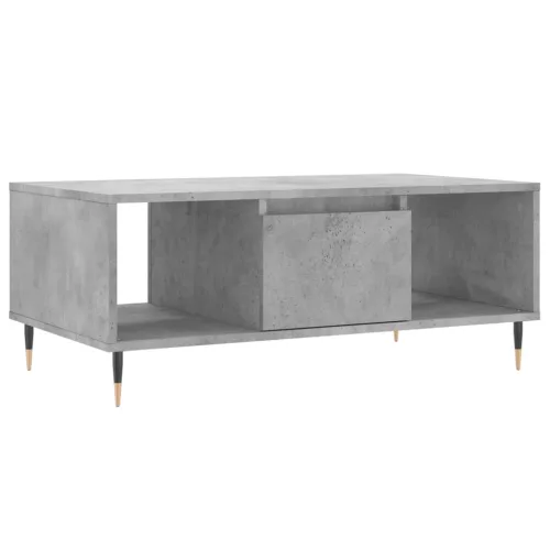 Betonszürke szerelt fa dohányzóasztal 90x50x36,5 cm