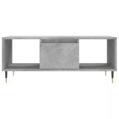 Betonszürke szerelt fa dohányzóasztal 90x50x36,5 cm