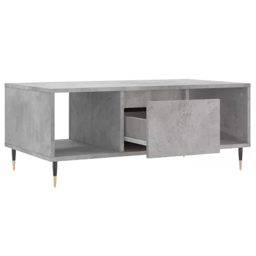 Betonszürke szerelt fa dohányzóasztal 90x50x36,5 cm