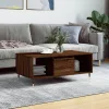 Barna tölgyszínű szerelt fa dohányzóasztal 90x50x36,5 cm