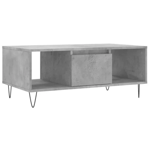 Betonszürke szerelt fa dohányzóasztal 90x50x36,5 cm