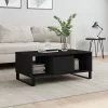 Fekete szerelt fa dohányzóasztal 90x50x36,5 cm