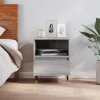 Szürke sonoma színű szerelt fa éjjeliszekrény 40 x 35 x 50 cm