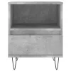 2 db betonszürke szerelt fa éjjeliszekrény 40 x 35 x 50 cm